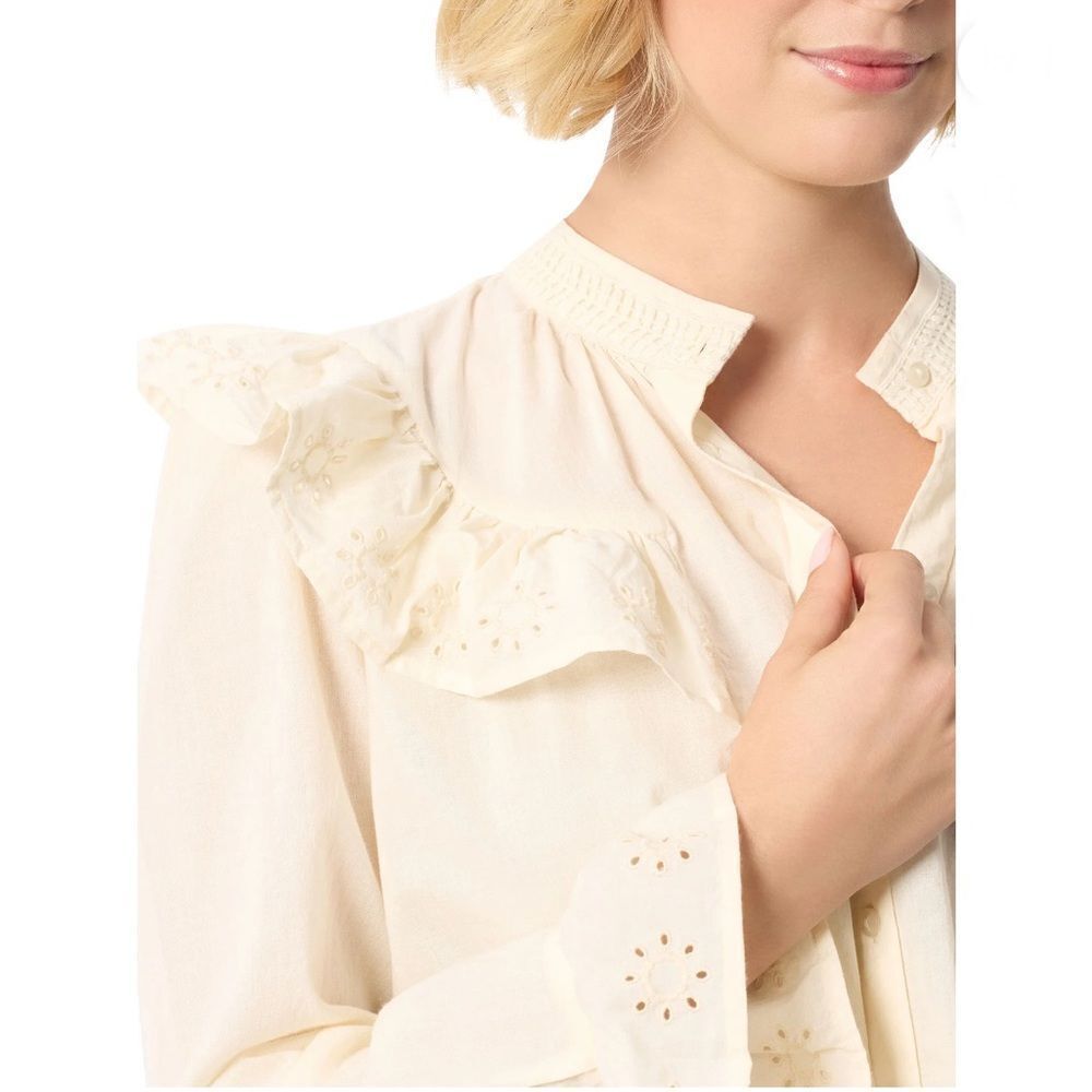 Women’s Lightweight Arista Ruffle Long Sleeve Shirt Blouse Size XS - Picture 10 of 10